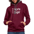 Sarkasmus 2 Worte ein Finger witziges lustiges Hoodie - burgundy/charcoal