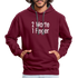 Sarkasmus 2 Worte ein Finger witziges lustiges Hoodie - burgundy/charcoal