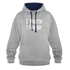 Sarkasmus 2 Worte ein Finger witziges lustiges Hoodie - heather grey/navy