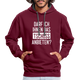 Darf ich ihnen das tschüss anbieten Sarkasmus witziger Hoodie - burgundy/charcoal