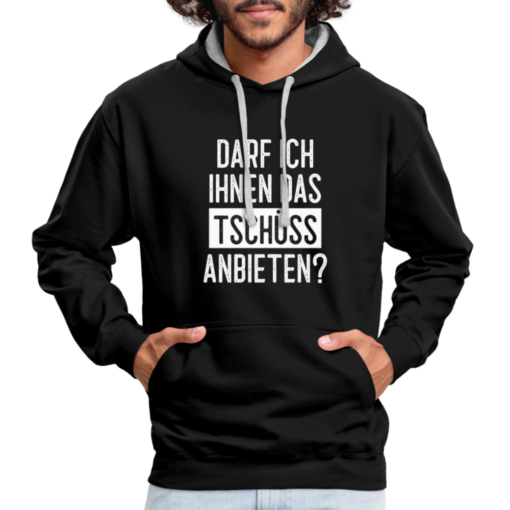 Darf ich ihnen das tschüss anbieten Sarkasmus witziger Hoodie - black/heather grey