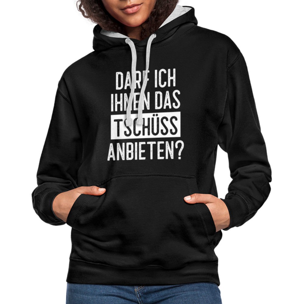 Darf ich ihnen das tschüss anbieten Sarkasmus witziger Hoodie - black/heather grey