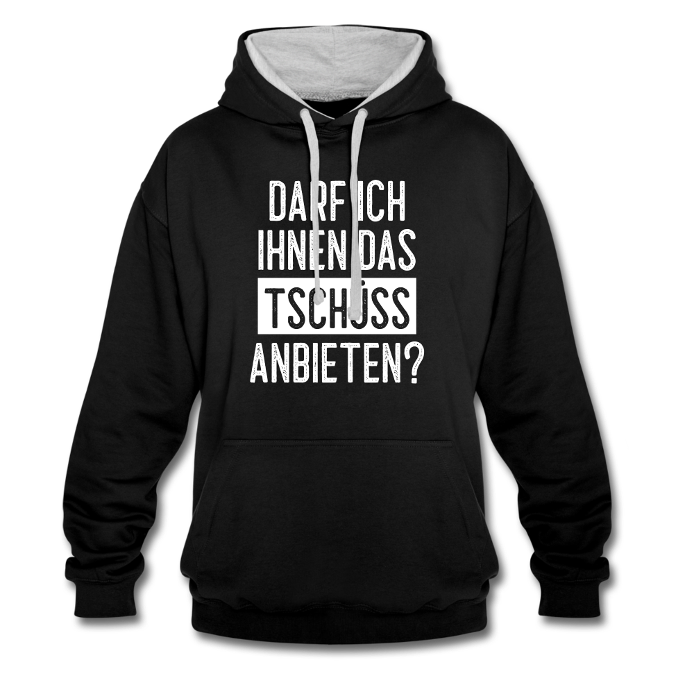 Darf ich ihnen das tschüss anbieten Sarkasmus witziger Hoodie - black/heather grey