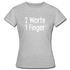 Sarkasmus 2 Worte ein Finger Frauen T-Shirt - heather grey