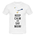 Möwe Keep calm and say moin Hamburg Nordsee Ostsee Lustiges T-Shirt - white