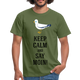 Möwe Keep calm and say moin Hamburg Nordsee Ostsee Lustiges T-Shirt - military green