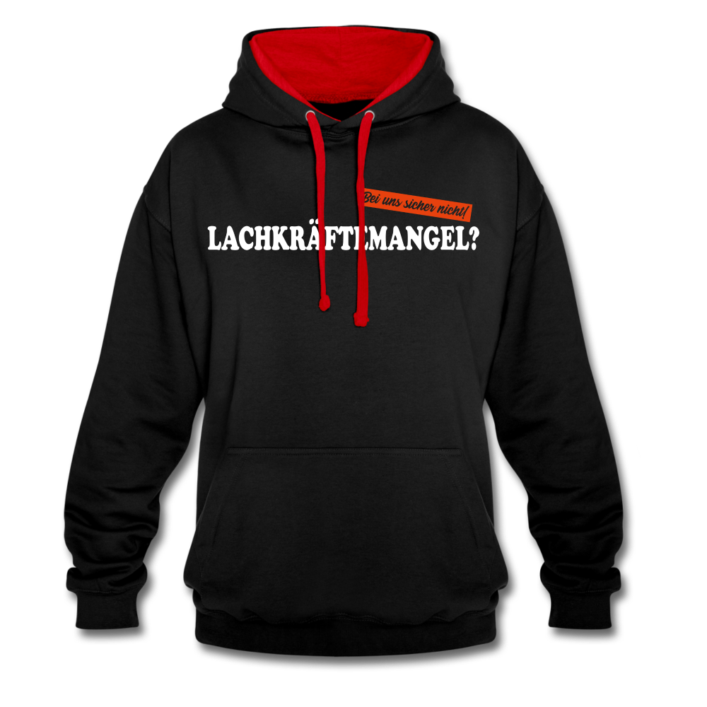 Lachkräftemangel bei uns sicher nicht lustiger Hoodie - black/red