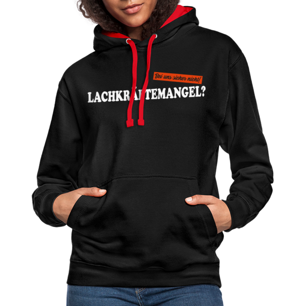 Lachkräftemangel bei uns sicher nicht lustiger Hoodie - black/red