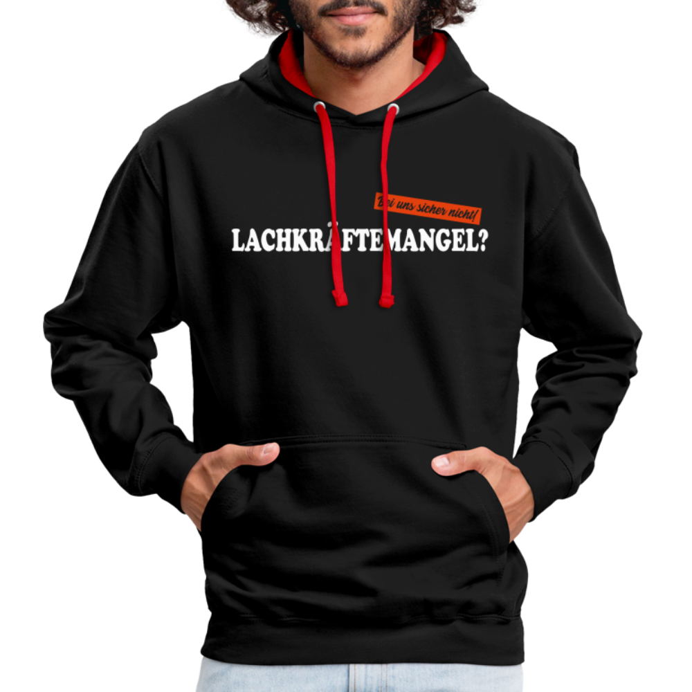 Lachkräftemangel bei uns sicher nicht lustiger Hoodie - black/red