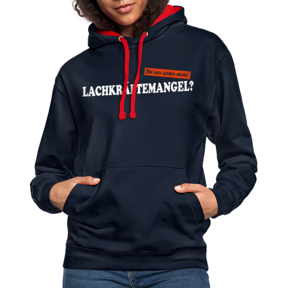 Lachkräftemangel bei uns sicher nicht lustiger Hoodie - navy/red