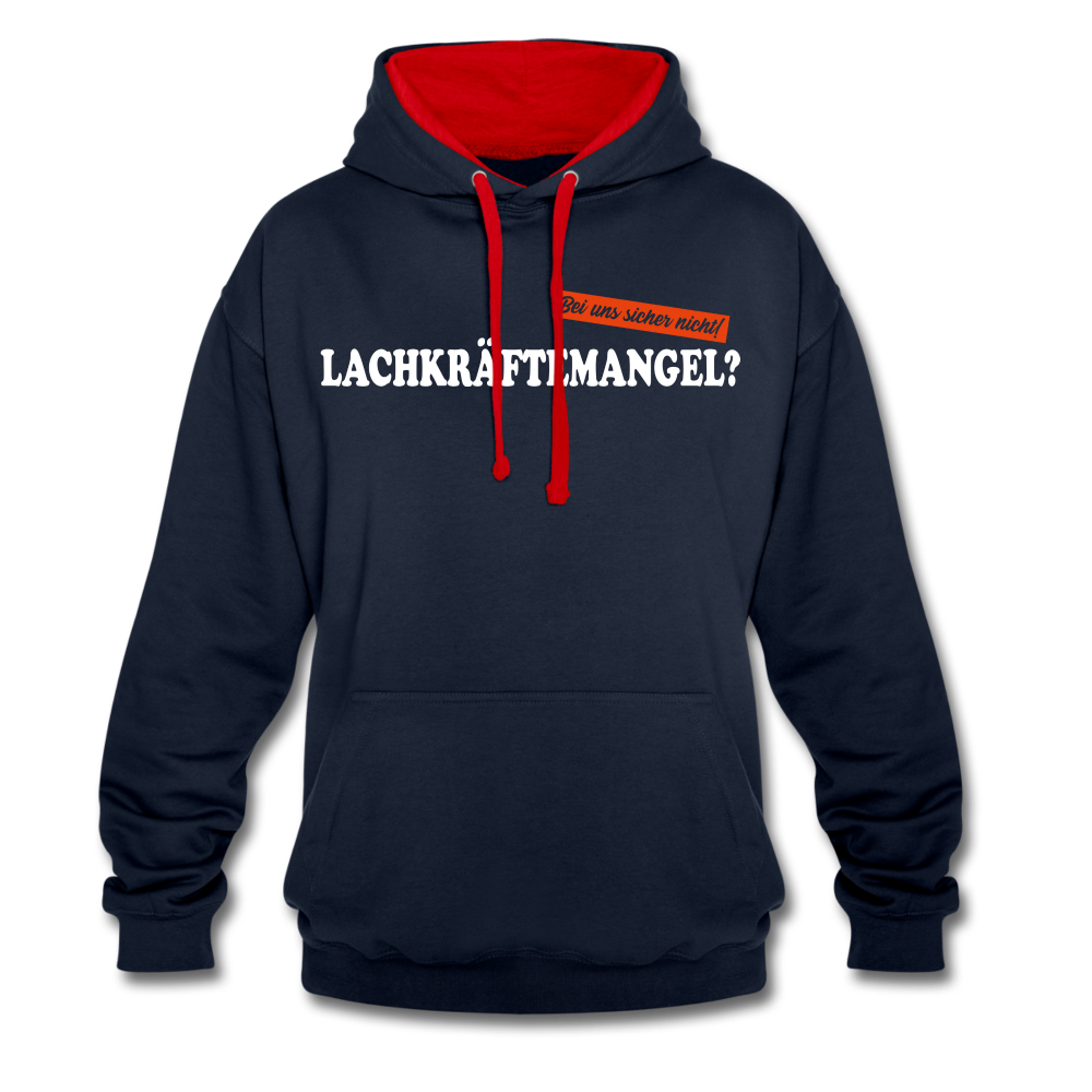 Lachkräftemangel bei uns sicher nicht lustiger Hoodie - navy/red