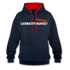 Lachkräftemangel bei uns sicher nicht lustiger Hoodie - navy/red