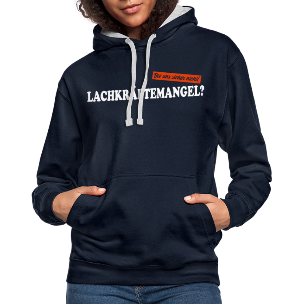 Lachkräftemangel bei uns sicher nicht lustiger Hoodie - navy/heather grey