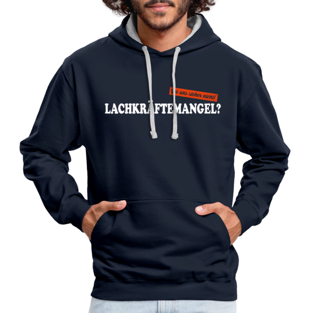 Lachkräftemangel bei uns sicher nicht lustiger Hoodie - navy/heather grey