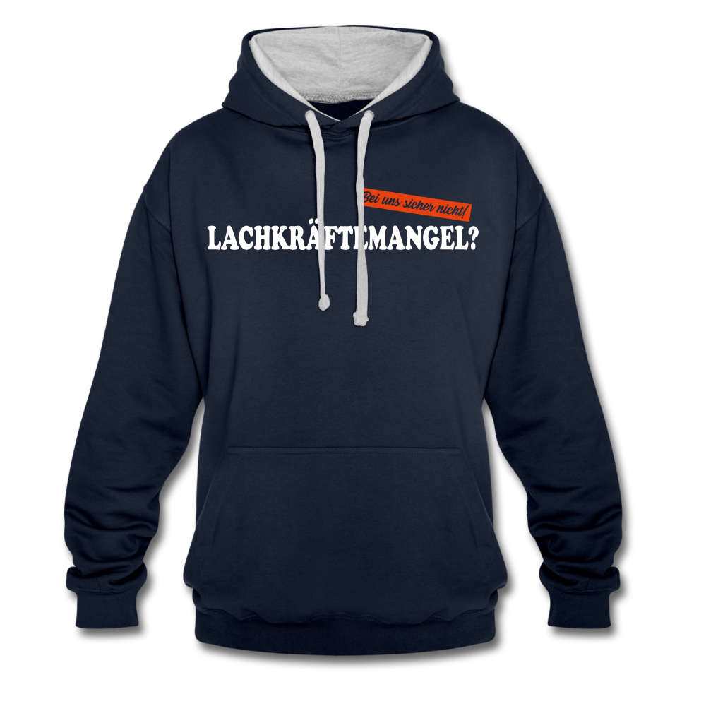 Lachkräftemangel bei uns sicher nicht lustiger Hoodie - navy/heather grey