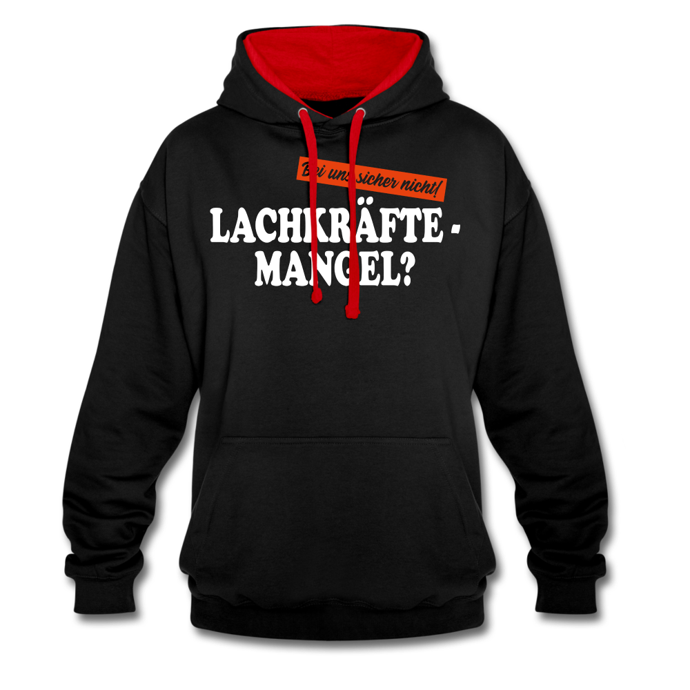 Lachkräftemangel bei uns sicher nicht lustiger Hoodie - black/red