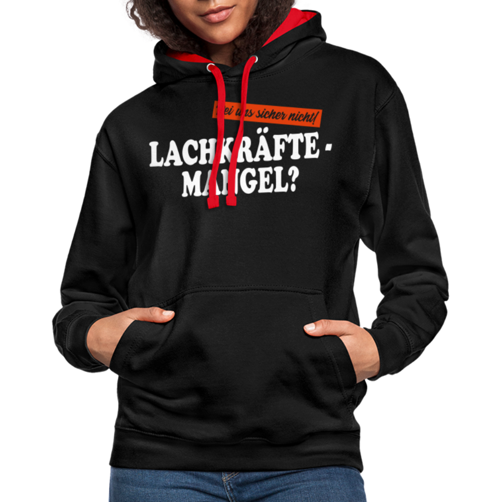 Lachkräftemangel bei uns sicher nicht lustiger Hoodie - black/red