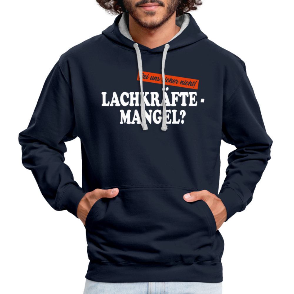 Lachkräftemangel bei uns sicher nicht lustiger Hoodie - navy/heather grey