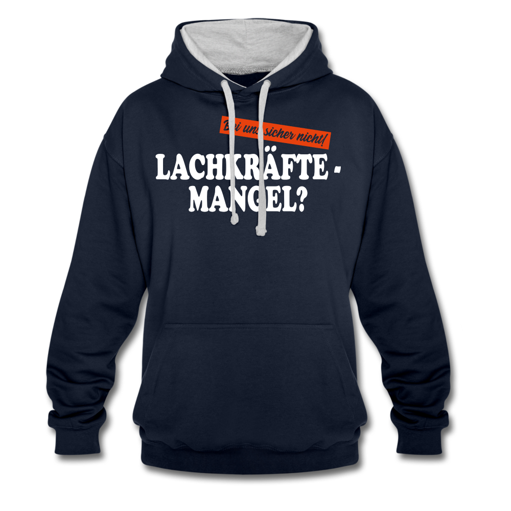 Lachkräftemangel bei uns sicher nicht lustiger Hoodie - navy/heather grey