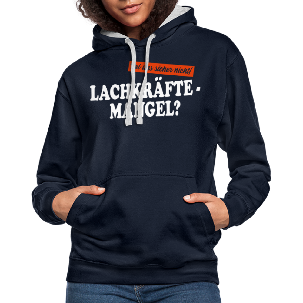 Lachkräftemangel bei uns sicher nicht lustiger Hoodie - navy/heather grey