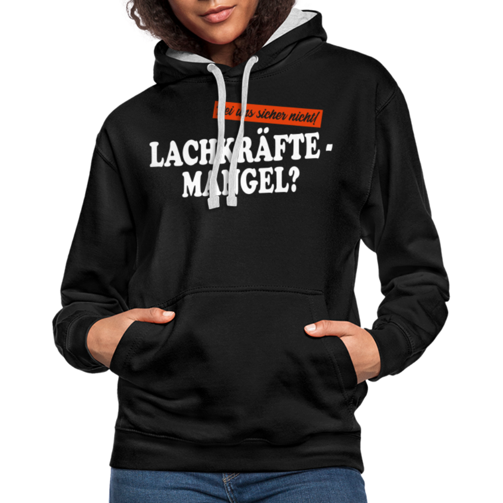 Lachkräftemangel bei uns sicher nicht lustiger Hoodie - black/heather grey