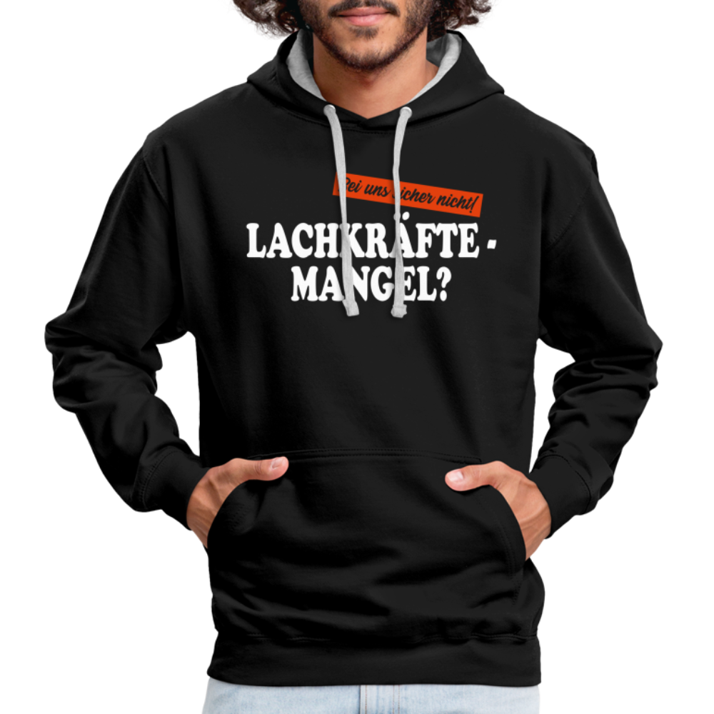 Lachkräftemangel bei uns sicher nicht lustiger Hoodie - black/heather grey