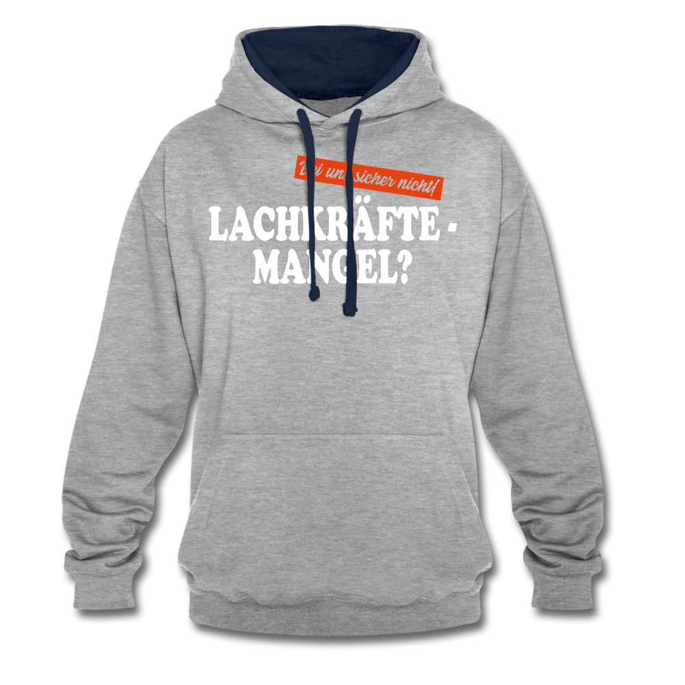 Lachkräftemangel bei uns sicher nicht lustiger Hoodie - heather grey/navy