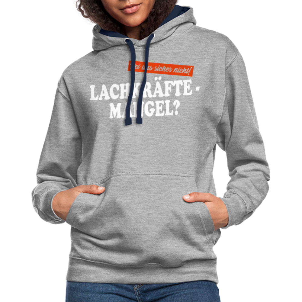 Lachkräftemangel bei uns sicher nicht lustiger Hoodie - heather grey/navy