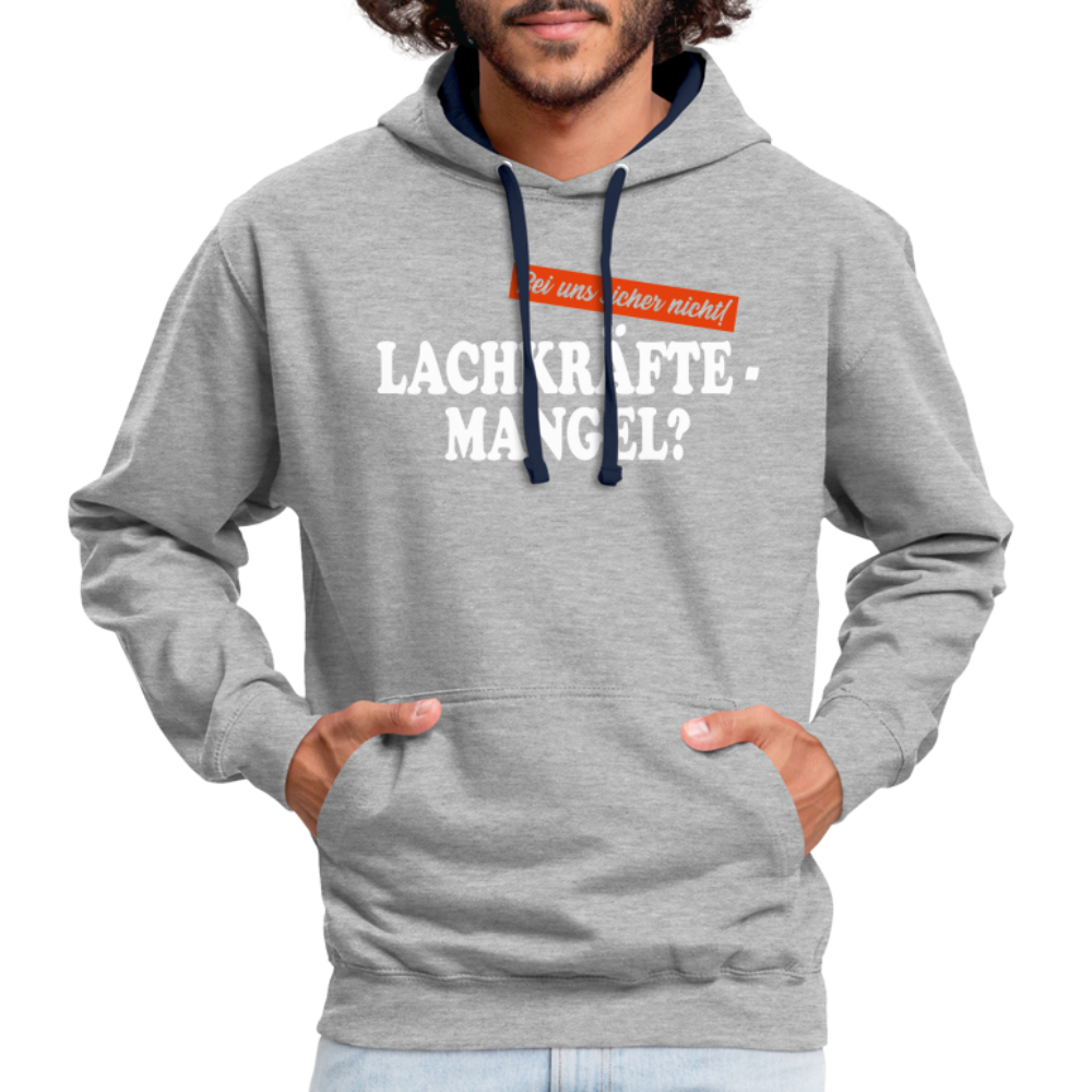 Lachkräftemangel bei uns sicher nicht lustiger Hoodie - heather grey/navy