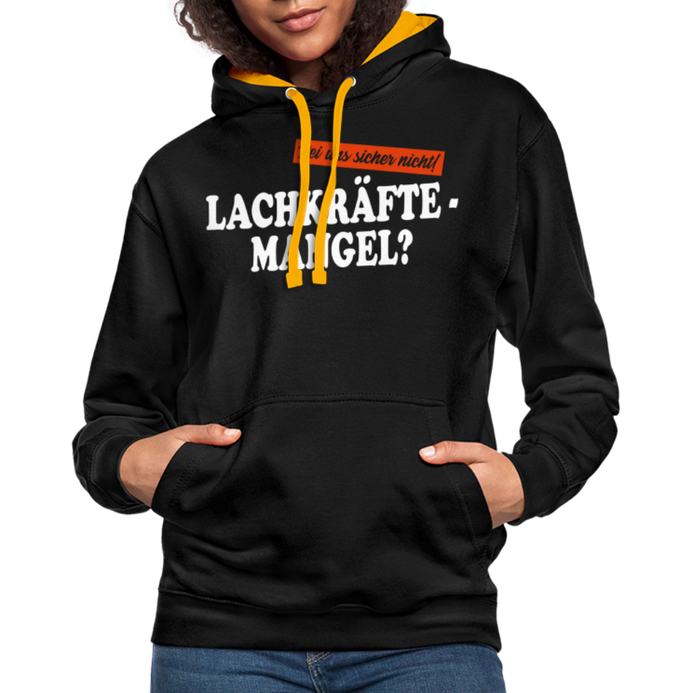 Lachkräftemangel bei uns sicher nicht lustiger Hoodie - black/gold