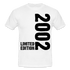18. Geburtstag Geboren 2002 Limited Edition Retro Männer T-Shirt - white