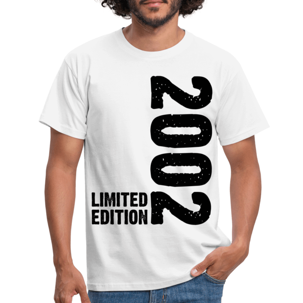 18. Geburtstag Geboren 2002 Limited Edition Retro Männer T-Shirt - white