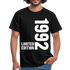 30. Geburtstag Geboren 1992 Limited Edition Retro Männer T-Shirt - black