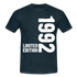 30. Geburtstag Geboren 1992 Limited Edition Retro Männer T-Shirt - navy