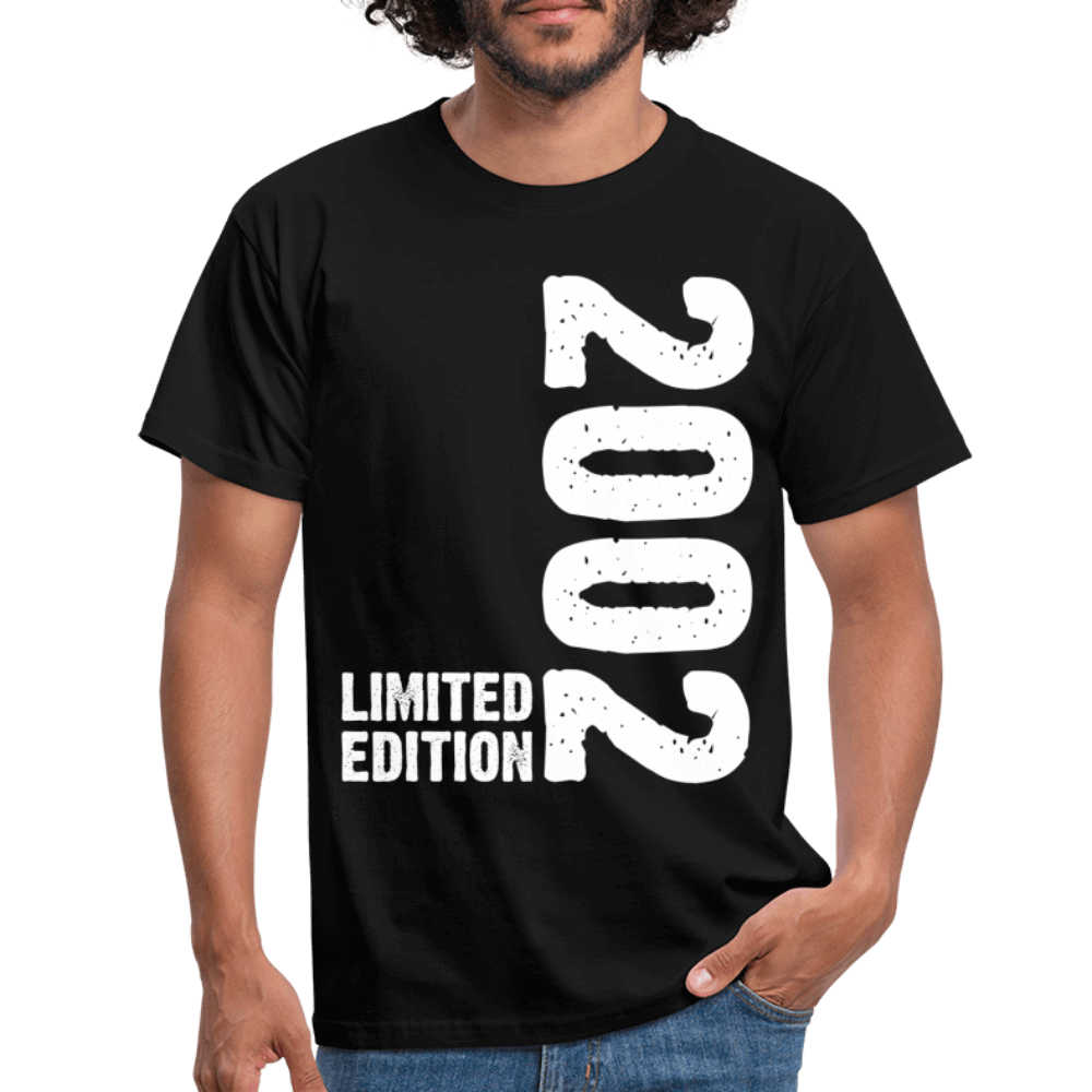 18. Geburtstag Geboren 2002 Limited Edition Retro T-Shirt - black