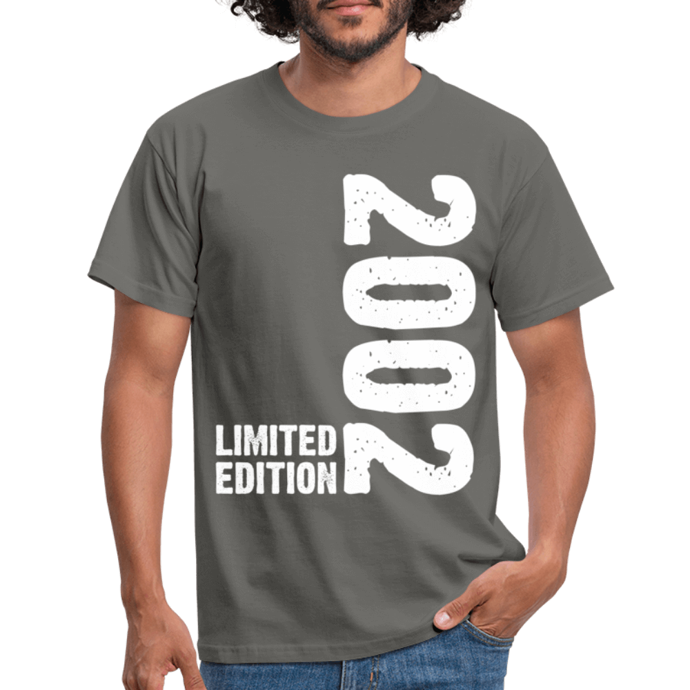 18. Geburtstag Geboren 2002 Limited Edition Retro T-Shirt - graphite grey