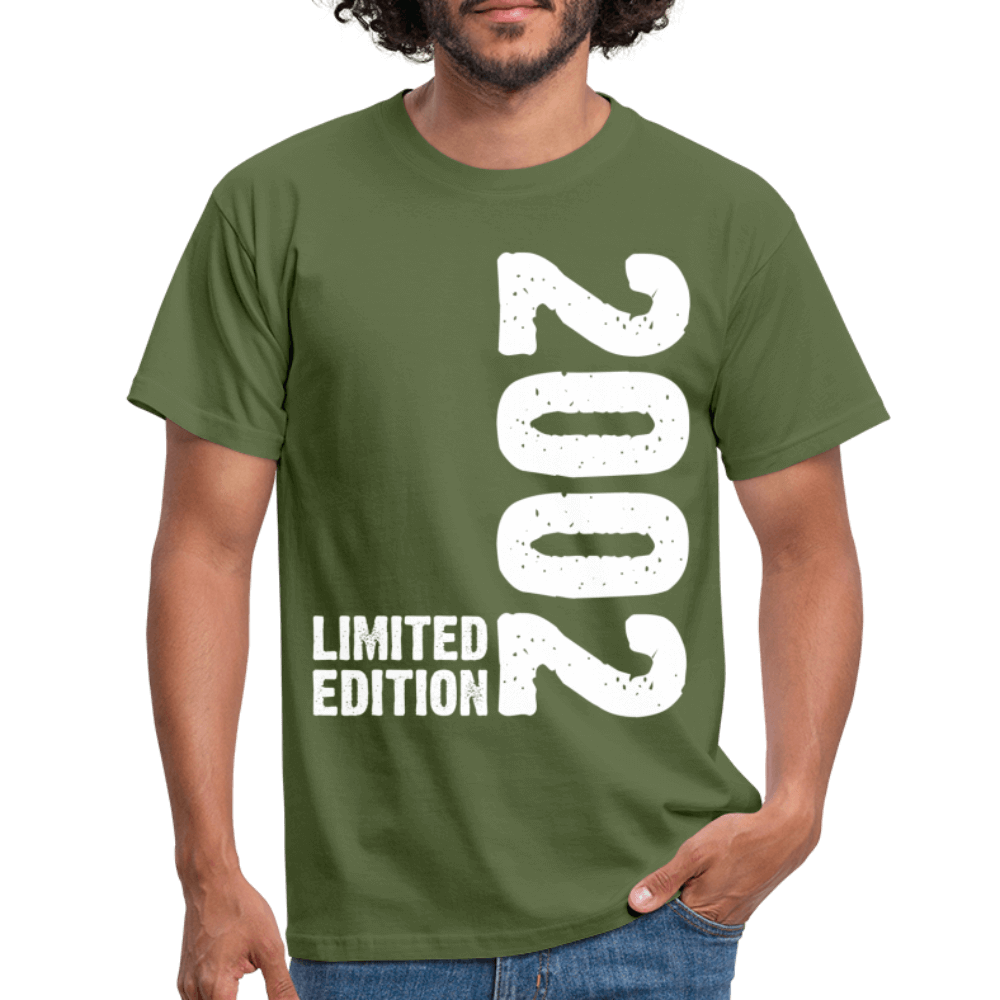 18. Geburtstag Geboren 2002 Limited Edition Retro T-Shirt - military green