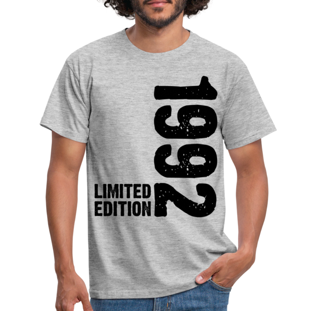 30. Geburtstag Geboren 1992 Limited Edition Retro Männer T-Shirt - heather grey