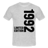 30. Geburtstag Geboren 1992 Limited Edition Retro Männer T-Shirt - heather grey