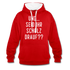 und ... Seid ihr Scholz drauf Kontrast-Hoodie - red/white