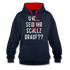 und ... Seid ihr Scholz drauf Kontrast-Hoodie - navy/red