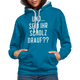 und ... Seid ihr Scholz drauf Kontrast-Hoodie - peacock blue/heather grey
