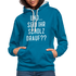 und ... Seid ihr Scholz drauf Kontrast-Hoodie - peacock blue/heather grey