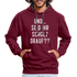 und ... Seid ihr Scholz drauf Kontrast-Hoodie - burgundy/charcoal