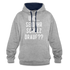 und ... Seid ihr Scholz drauf Kontrast-Hoodie - heather grey/navy