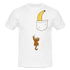 Lustiger Affe Klettert am Shirt hoch Lustiges T-Shirt - white