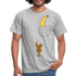 Lustiger Affe Klettert am Shirt hoch Lustiges T-Shirt - heather grey