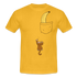 Lustiger Affe Klettert am Shirt hoch Lustiges T-Shirt - yellow