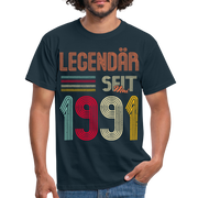 Geburtstags Shirt Im Mai 1991 Geboren Legendär seit 1991 Geschenk T-Shirt - Navy