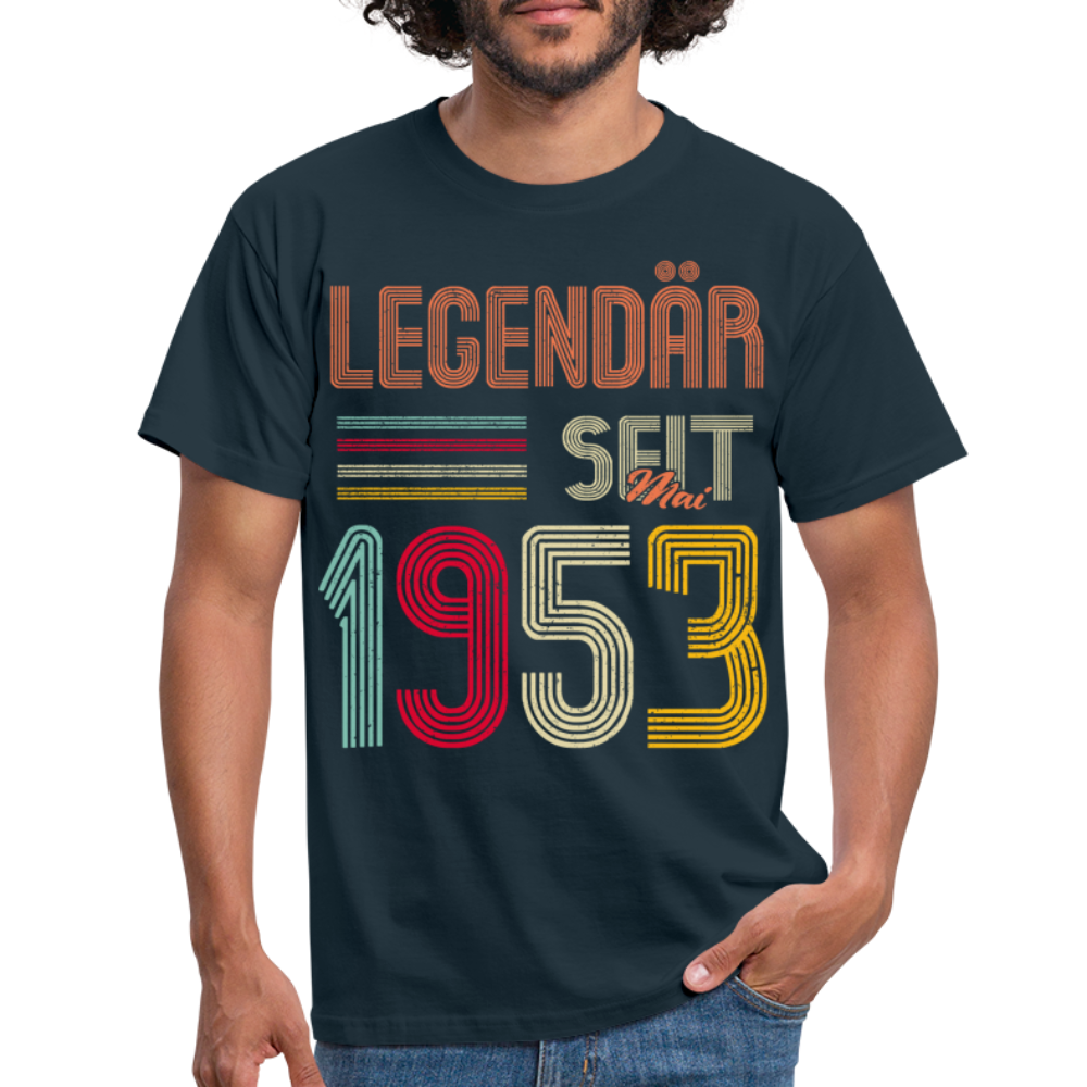 Geburtstags Shirt Im Mai 1953 Geboren Legendär seit 1953 Geschenk T-Shirt - Navy